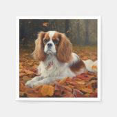 Serviette En Papier Cavalier King en automne Feuilles automne Inspirat (Devant)