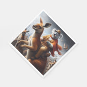 Serviette En Papier Cavalier Koala Kangourou (Coin)