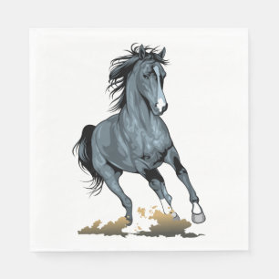 Serviette En Papier Cavalière Occidental Pays Cowboy Équestre Cowgirl