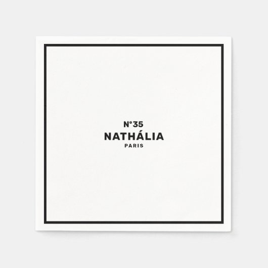 Serviette En Papier CC (Chic et classique) (Devant)