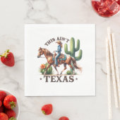 Serviette En Papier Ce Cheval Cowgirl n'est pas Texas (En situation)