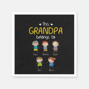 Serviette En Papier Ce Grand-Père Appartient À Une Mignonne Famille Pe