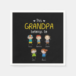 Serviette En Papier Ce Grand-Père Appartient À Une Mignonne Famille Pe