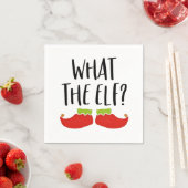 Serviette En Papier Ce que l'elfe drôle Noël Elfe Père Noël (En situation)