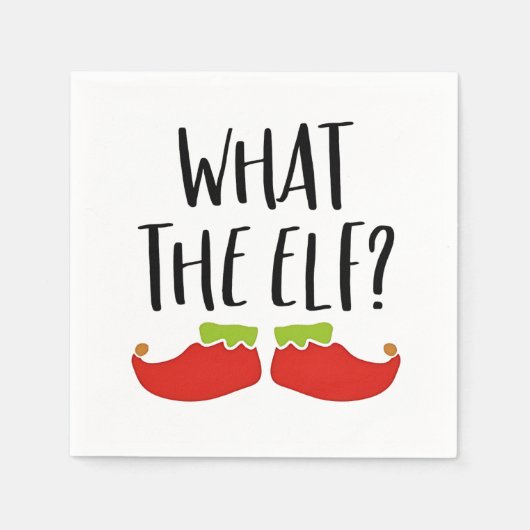 Serviette En Papier Ce que l'elfe drôle Noël Elfe Père Noël (Devant)