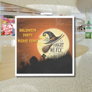 Serviette En Papier Ce soir nous volons Halloween