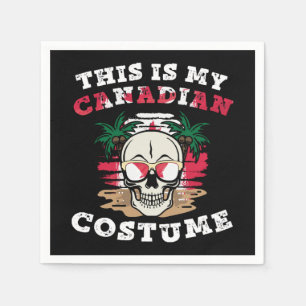 Serviette En Papier Ceci est mon déguisement d'Halloween canadien drôl