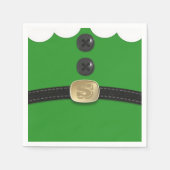 Serviette En Papier Ceinture Elf de Noël Livre vert Napkins (Devant)