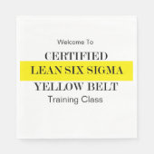Serviette En Papier Ceinture jaune Lean Six Sigma (Devant)