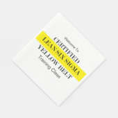 Serviette En Papier Ceinture jaune Lean Six Sigma (Coin)
