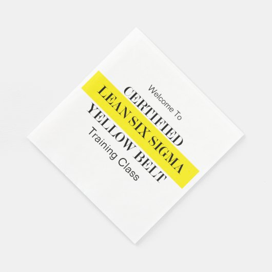 Serviette En Papier Ceinture jaune Lean Six Sigma (Coin)