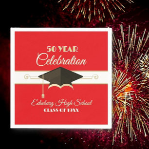 Serviette En Papier Célébration ! 50 ans de réunion de classe Serviett