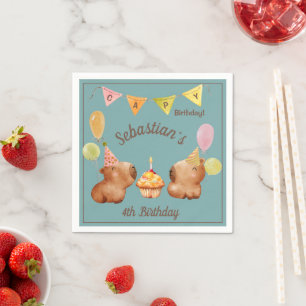 Serviette En Papier Célébration adorable de Capybara