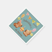 Serviette En Papier Célébration adorable de Capybara (Coin)