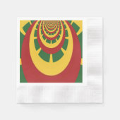 Serviette En Papier Célébration Avec Des Couleurs Rouge Vert Or (Devant)