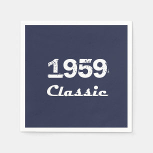 Serviette En Papier Célébration d'anniversaire classique 60 ans 1959