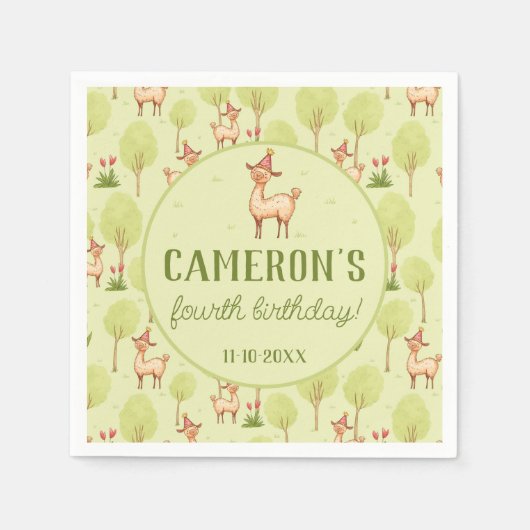 Serviette En Papier Célébration d'anniversaire pour enfants en plein a (Devant)