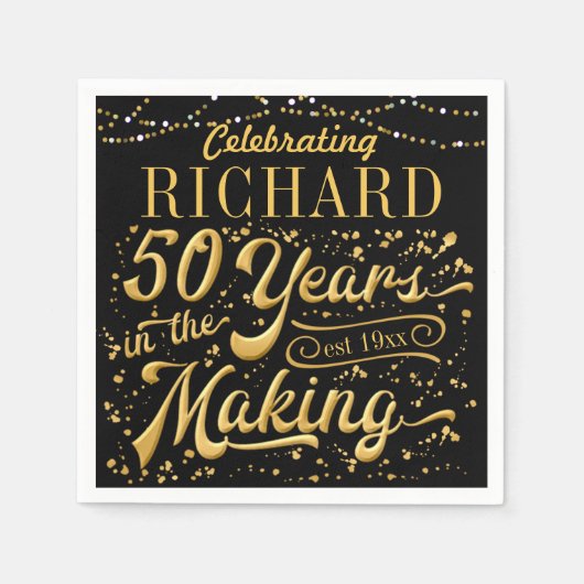 Serviette En Papier Célébration de 50 ans en gestation (50e anniversai (Devant)