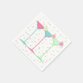 Serviette En Papier Célébration de fête Confetti Cocktail Martini Citr (Coin)