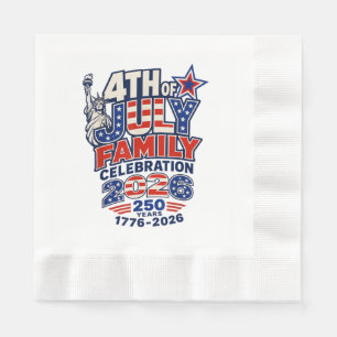 Serviette En Papier Célébration de la fête familiale du 14 juillet 202