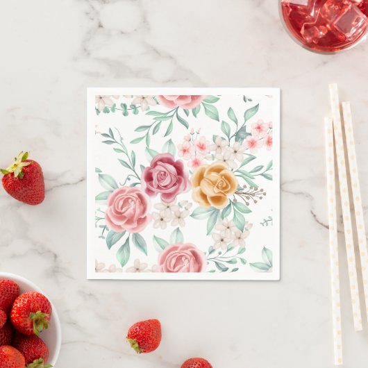 Serviette En Papier Célébration de la Fleur de Bébé (En situation)