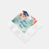 Serviette En Papier Célébration de la graduation de l'aquarelle (Coin)