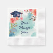 Serviette En Papier Célébration de la graduation de l'aquarelle (Devant)