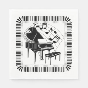 Serviette En Papier Célébration de la musique du grand piano