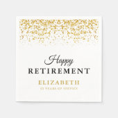 Serviette En Papier Célébration de la retraite Parties scintillant d'o (Devant)