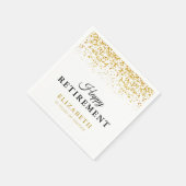 Serviette En Papier Célébration de la retraite Parties scintillant d'o (Coin)