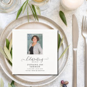 Serviette En Papier Célébration de la vie Photo Simple Modern