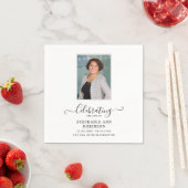 Serviette En Papier Célébration de la vie Photo Simple Moderne  (En situation)