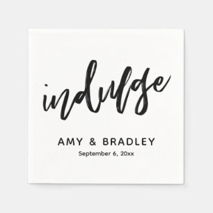 Serviette En Papier Célébration de mariage de typographie d'écriture m