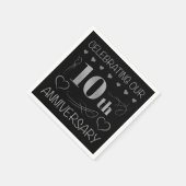 Serviette En Papier Célébration de notre 10e anniversaire (Coin)