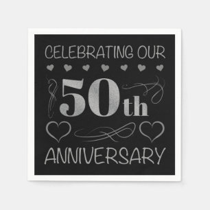 Serviette En Papier Célébration de notre 50e anniversaire