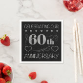 Serviette En Papier Célébration de notre 60e anniversaire (En situation)