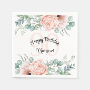 Serviette En Papier Célébration des 90 ans de naissance aux pastels do