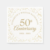 Serviette En Papier Célébration d'or de 50 ans (Devant)
