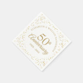 Serviette En Papier Célébration d'or de 50 ans (Coin)