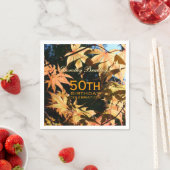 Serviette En Papier Célébration du 50e anniversaire Automne Personnali (En situation)