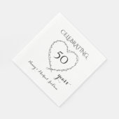 Serviette En Papier Célébration du 50e anniversaire avec couronne (Coin)