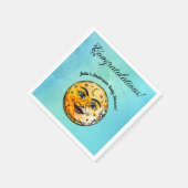 Serviette En Papier Célébration du Baby shower de la Lune (Coin)