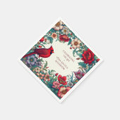 Serviette En Papier Célébration du cardinal rouge du monument funérair (Coin)