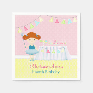 Serviette En Papier Célébration du gâteau de Ballerina