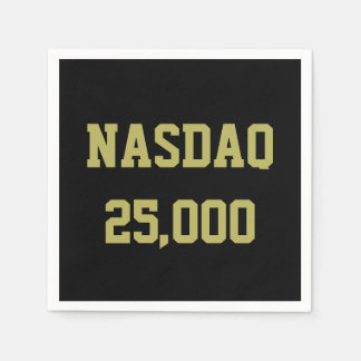 Serviette En Papier Célébration du NASDAQ 25000 en Bourse