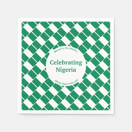 Serviette En Papier CÉLÉBRATION DU NIGERIA Papier du drapeau nigérian (Devant)
