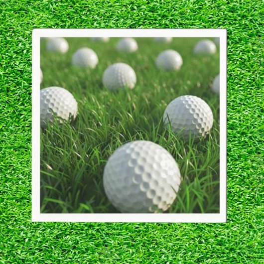 Serviette En Papier Célébration du rêve d'un golfeur Anniversaire