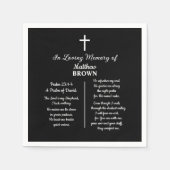 Serviette En Papier Celebration Of Life Bible Verse Funeral (Devant)