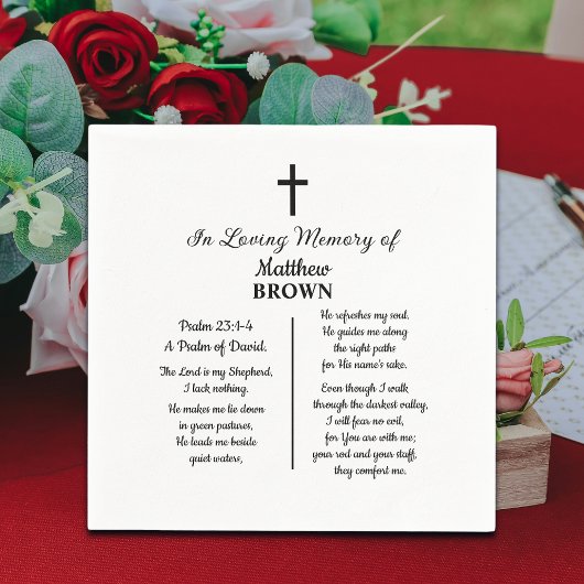 Serviette En Papier Celebration Of Life Bible Verse Funeral