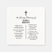 Serviette En Papier Celebration Of Life Bible Verse Funeral (Devant)